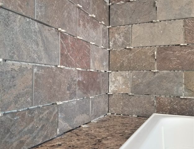 how to install a tile backsplash over drywall