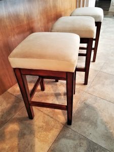 how to reupholster a bar stool seat