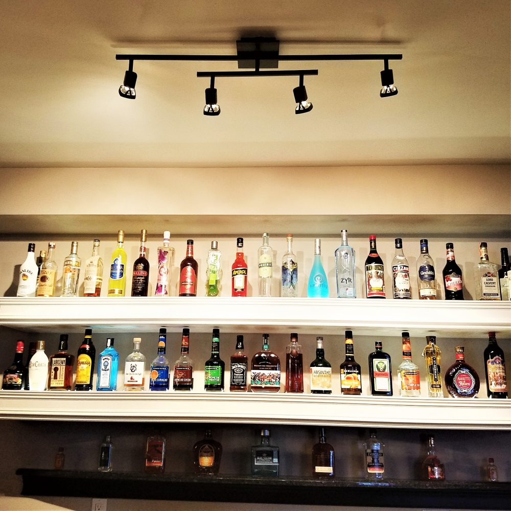 BASEMENT BAR IDEAS LIQUOR BOTTLE STORAGE Renee Romeo