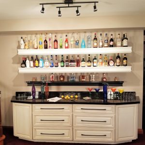Basement Bar Ideas: Liquor Bottle Storage