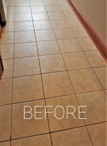 Make grout cleaner looking with grout paint